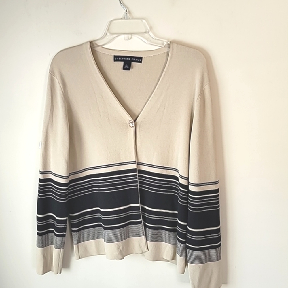 Cardigan Vintage Y2K V-Neck Button Closure Top Sweater Size L